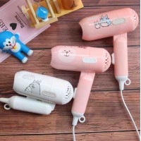 Mini folding hair dryer small power portable travel  power cord hair hand held blow hair dryer