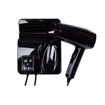 Hotel toilet appliance 1600W AbS Plastic Black Hotel Hair Dryer for hotel room